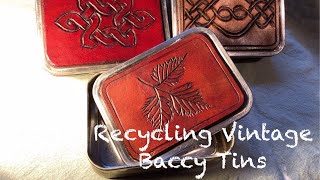 Making Old Tins Beautiful with Leather leathercrafting leatherwork art recyclingideas recycle [upl. by Reseda142]