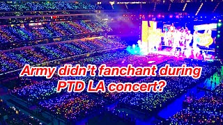 ARMY Silent fanchant at BTS PTD LA SoFi Stadium 2021  BTS Permission To Dance concert [upl. by Talanian]