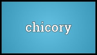 Chicory Meaning [upl. by Akemehs]