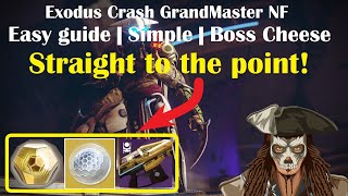 Destiny 2  Exodus Crash GrandMaster Nightfall  Easy guide  Boss cheese [upl. by Eneliak]