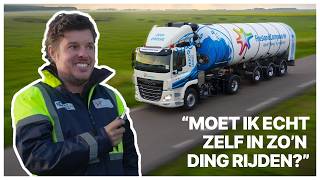 Filemon Wesselink bestuurt gigantische melktruck bij FrieslandCampina  Omscholen met Filemon [upl. by Bolanger]