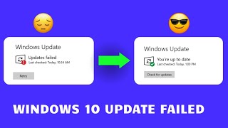 Solved Windows 10 Update Failed 2023  How to Fix Windows 10 Update Error Encountered [upl. by Ratep]