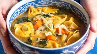 Easy Tortellini Soup Recipe [upl. by Pricilla]