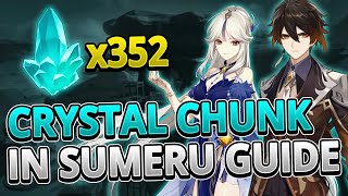 Crystal Chunk 352 Locations in Sumeru FAST FARMING ROUTE TIMESTAMPS  Genshin Impact 34 [upl. by Aihsekal332]