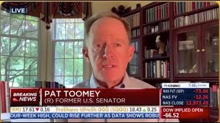 Pat Toomey on Squawk Box talks political realities following the Fitch US downgrade [upl. by Gusta]