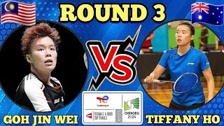 R3🇲🇾GOH JIN WEI 🆚️ 🇦🇺TIFFANY HO🔥‼️ubercup2024 [upl. by Aiak464]