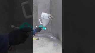 Spray waterproof cementitious watertank [upl. by Imorej]