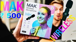 Mak Wireless Microphone  wireless mic under 500  Mak dual wireless microphone [upl. by Norri]