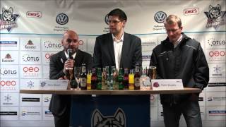 20151228 Kassel Huskies  Rote Teufel Bad Nauheim 13  Pressekonferenz [upl. by Latif358]