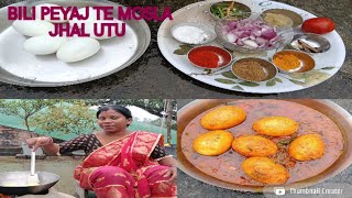 BILI PEYAJ TE MOSLA JHAL UTU ডিমের মসলা কারি 🍲food recipe cooking HANSDAKITCHEN [upl. by Cordeelia449]