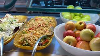 Royal Caribbean նավի կերակուրները Cruise Royal Caribbean Lunch Buffet Food at Windjammer [upl. by Obocaj]