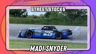 6924  GoPro  Madi Snyder  Street Stock AFeature  Galesburg Speedway [upl. by Nyleak]