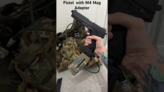 Airsoft Pistol with M4 Mag Adapter airsoft airsoftpistol airsoftgunreview [upl. by Nimoynib]