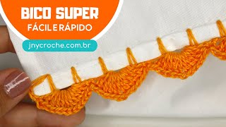 BICO DE CROCHÊ SIMPLES PARA INICIANTES  Aula 30  JNY Crochê [upl. by Lynda]