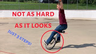 How To Ride A Unicycle in 3 Steps  August Growth Mindset [upl. by Elleuqram]