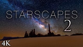 STARSCAPES II 4K Stunning AstroLapse Ambient Film  Space Music for Deep Relaxation amp Sleep [upl. by Burwell]