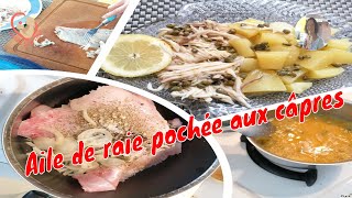 Aile De Raie Pochée Avec Jus Beurre Salé Vinaigre [upl. by Yboj332]