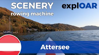 Attersee  Lake Atter  Austria  Alexenau to Weyregg  rowing scenery POV onboard updated [upl. by Noslrac781]