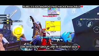 PUBG IOS ANDROID 35 PAID HACKS AVAILABLE ALL VERSION GL KR VNG ESP AIMBOT MAX SKINS ETC [upl. by Corbett]