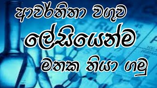 අාවර්තිතා වගුව ලේසියෙන්ම මතක තියා ගමුAL chemistry sinhala [upl. by Cross]