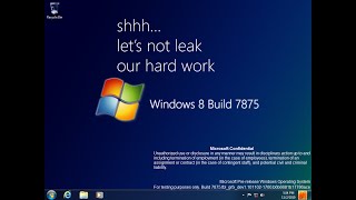 Taking a look at Windows 8 Build 7875 [upl. by Nnaaras]