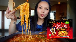 samyang spicy noodles amp rice cakes🔥 recipe  QampA mukbang [upl. by Timothee]