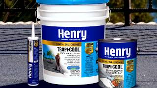 How to apply Henry® TropiCool® 100 Silicone White Roof Coating [upl. by Erodisi940]