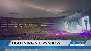 Lightning stops Luke Combs concert at BofA [upl. by Giorgi]