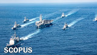 Tensions Rise US aircraft carrier adds to tensions in the South China Sea [upl. by Aenehs]