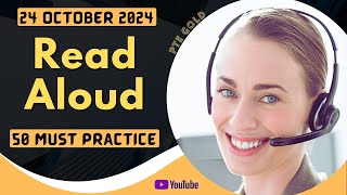 PTE Read Aloud  OCTOBER 2024  MUST PRACTICE [upl. by Everara912]