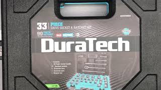 Review  DURATECH Socket amp Ratchet Set 12”  33 Pcs Metric amp SAE [upl. by Eart]