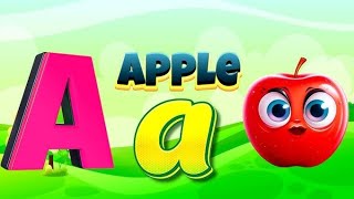 A for Apple  educational abcd videos for toddlers  A to Z Alphabet  Nursery rhymes  Kidslearning [upl. by Alyakam]