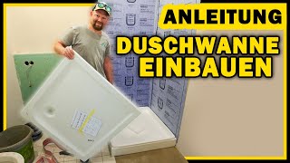 Anleitung DUSCHE SELBER EINBAUEN  Duschwanne mit Styroporträger  Home Build Solution [upl. by Boeke]