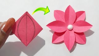 Easy Paper Flower Making Idea  How To Make Paper Flower  Flower Making Craft Ideas [upl. by Seften]