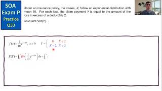 SOA Exam P Practice Q33 [upl. by Nogaem]