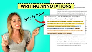 Write PERFECT Annotations for Your Annotated Bibliography [upl. by Nahshon]