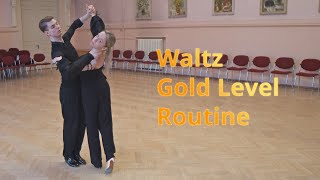 Waltz Gold Level Choreography  Turning Lock to PP Wing Drag Hesitation [upl. by Eixor323]