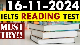 IELTS Reading Test 2024 with Answers  16112024 [upl. by Shiff]