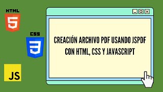 Crear PDF usando jsPDF con JavaScript [upl. by Enal]