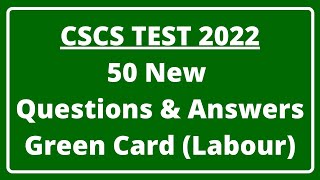 CSCS Test UK 2023  CSCS Green Card Questions amp Answers  CSCS labour Card  Citb test UK [upl. by Egin]