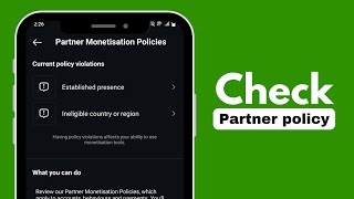 Instagram par partner monetization policy kaise check karen [upl. by Dudley]