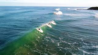 Hawaii Surfing from above Kauai Kealia Beach [upl. by Chamberlin]