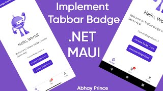 How to Implement Tabbar Badge using Net MAUI  Add Dynamic Tabbar Badge Number for Net MAUI Shell [upl. by Nemracledairam]