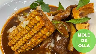 Deliciosa Receta de Mole de Olla  Cocina Delirante en Sale el Sol [upl. by Ayikan62]