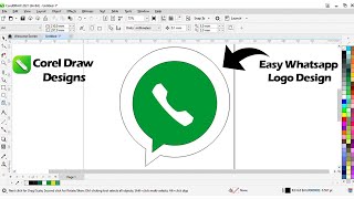 New Whatsapp Icon Draw In Corel Draw  Whatsapp Icon Design  Best Corel Draw Designcoreldraw [upl. by Ativet]