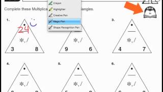 Multiplication and Division Fact Triangles [upl. by Anircam]