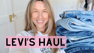 LEVIS JEANS  LEVIS 501 DAD JEANS WEDGIE STRAIGHT RIBCAGE  TRY ON HAUL 2024 [upl. by Zat502]