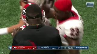 DAndre Swift blazing fast 64yd TD Georgia vs Auburn SEC Championship [upl. by Yrelbmik403]