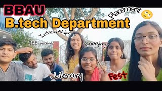 BBAU Students Review  BBAU Btech Department  Placements HeyitsAKANSHAa bbau cuet2024 [upl. by Alrzc]