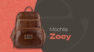 Mochila feminina pequena em couro Zoey [upl. by Yasdnyl]